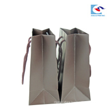 Glossy decorative unique custom recycled whited paper shopping bag for clothes with handles